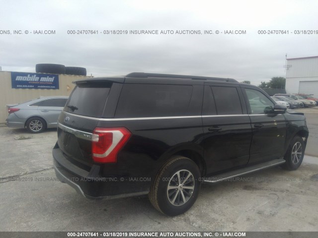 1FMJK1HT1KEA21489 - 2019 FORD EXPEDITION MAX XLT BLACK photo 4