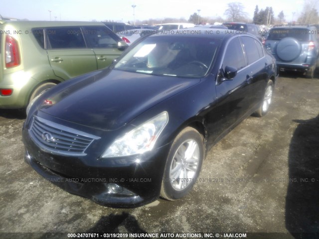 JN1CV6AR2BM350663 - 2011 INFINITI G37 BLACK photo 2