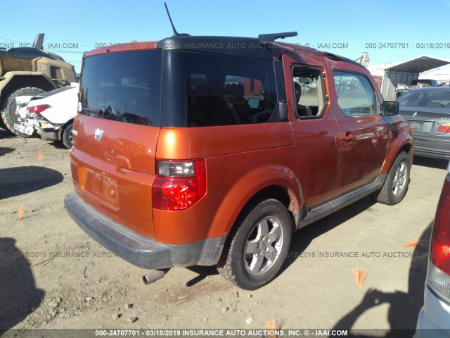 5J6YH28728L009859 - 2008 HONDA ELEMENT EX ORANGE photo 4