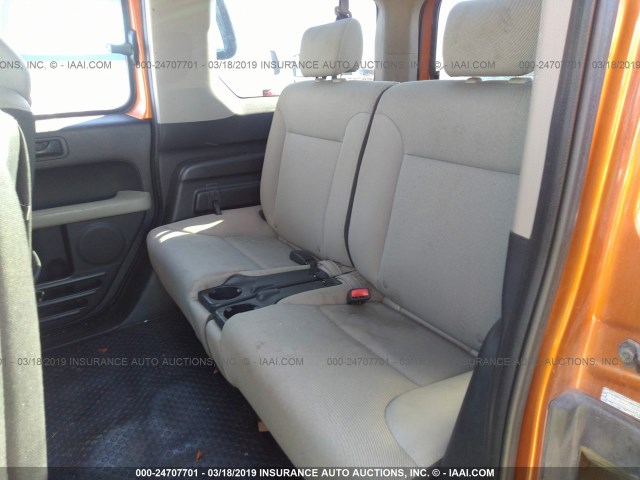 5J6YH28728L009859 - 2008 HONDA ELEMENT EX ORANGE photo 8