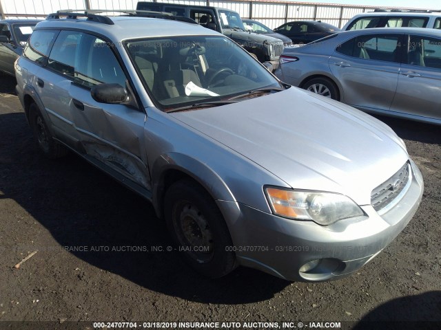 4S4BP61C757390122 - 2005 SUBARU LEGACY OUTBACK 2.5I SILVER photo 1