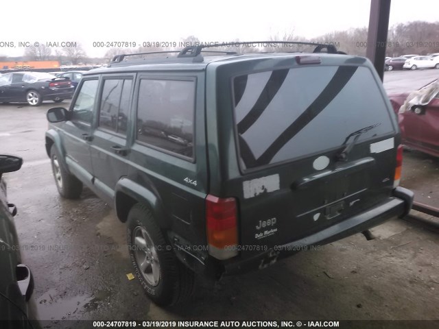 1J4FF68S7XL588743 - 1999 JEEP CHEROKEE SPORT/CLASSIC GREEN photo 3