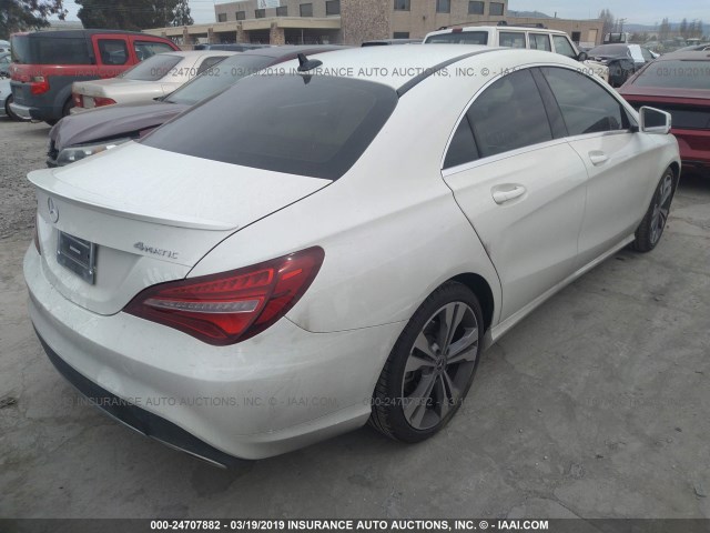 WDDSJ4GB9JN575602 - 2018 MERCEDES-BENZ CLA 250 4MATIC WHITE photo 4