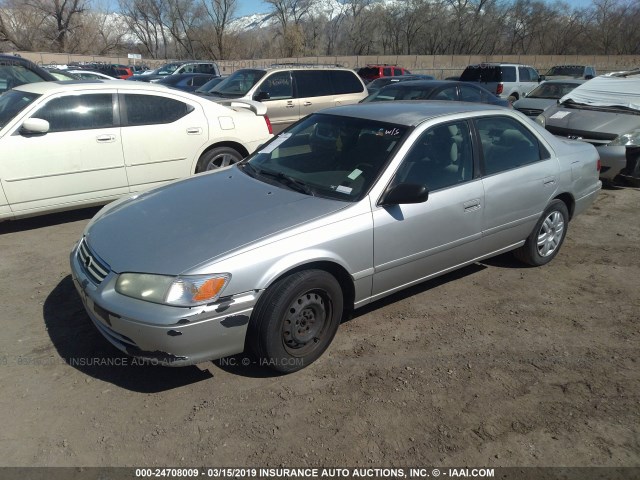 4T1BG22K91U094903 - 2001 TOYOTA CAMRY CE/LE/XLE SILVER photo 2