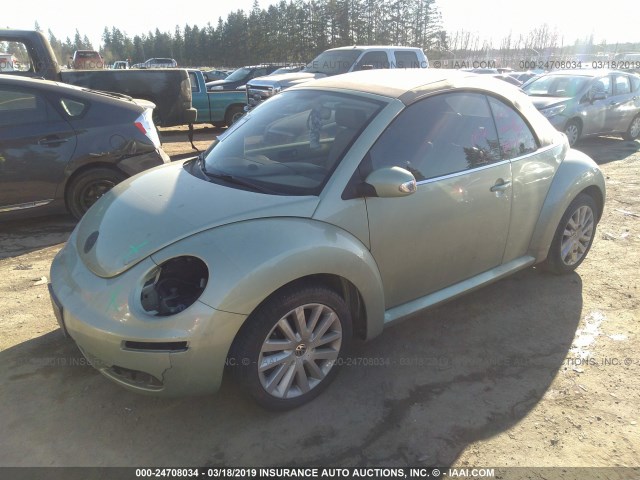 3VWRF31Y58M408317 - 2008 VOLKSWAGEN NEW BEETLE CONVERTIBLE SE GREEN photo 2