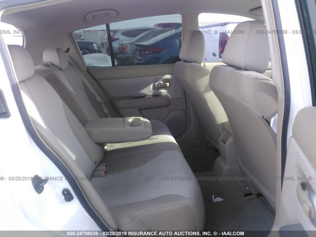 3N1BC13E28L445564 - 2008 NISSAN VERSA S/SL WHITE photo 8