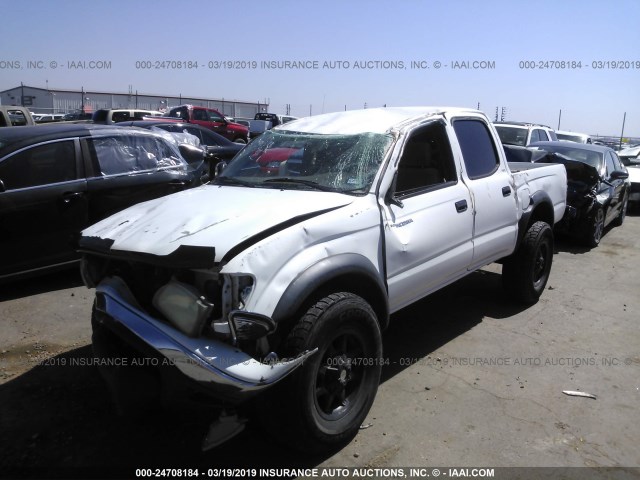 5TEGN92N23Z230429 - 2003 TOYOTA TACOMA DOUBLE CAB PRERUNNER WHITE photo 2