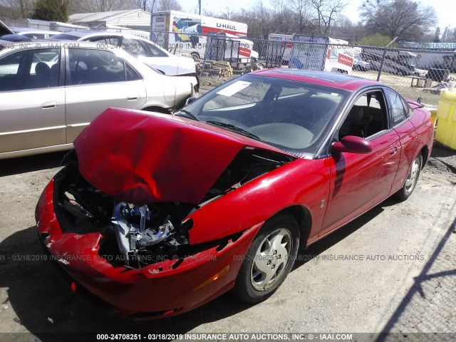 1G8ZY12762Z247726 - 2002 SATURN SC2 RED photo 2