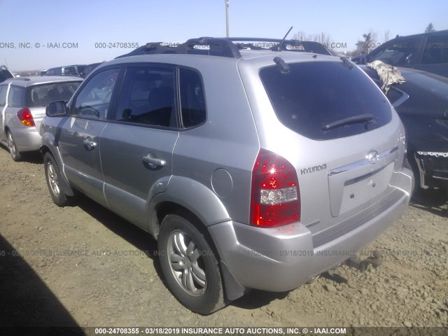 KM8JN12D17U505328 - 2007 HYUNDAI TUCSON SE/LIMITED SILVER photo 3