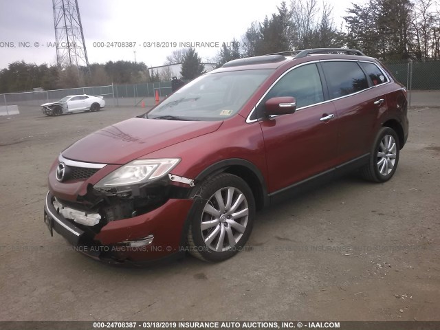 JM3TB38A680155581 - 2008 MAZDA CX-9 RED photo 2