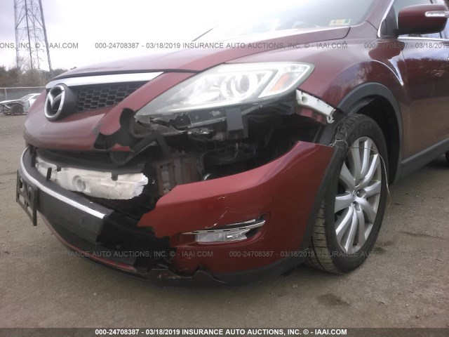 JM3TB38A680155581 - 2008 MAZDA CX-9 RED photo 6