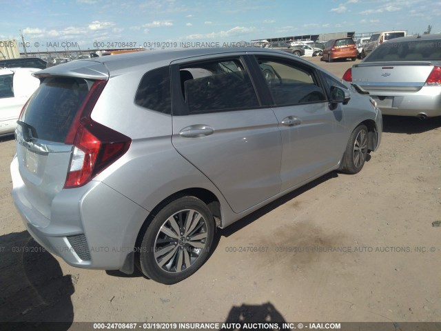 JHMGK5H75GX000213 - 2016 HONDA FIT EX/EXL SILVER photo 4