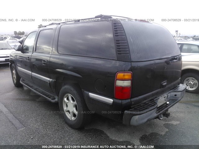 3GKEC16T72G148735 - 2002 GMC YUKON XL C1500 BLACK photo 3