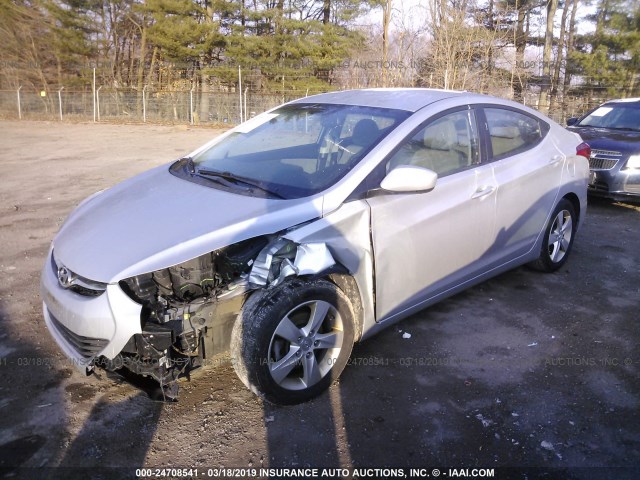 5NPDH4AE2DH203489 - 2013 HYUNDAI ELANTRA GLS/LIMITED SILVER photo 2