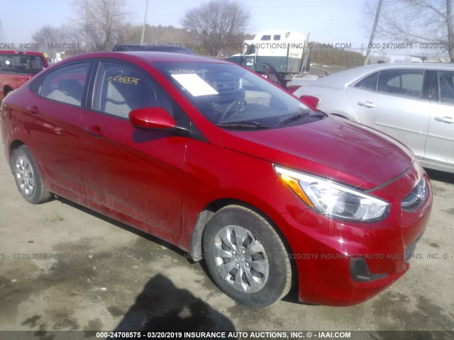 KMHCT4AE7GU027474 - 2016 HYUNDAI ACCENT SE RED photo 1