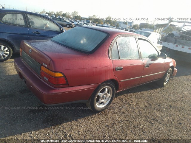 1NXAE09B9SZ263122 - 1995 TOYOTA COROLLA LE/DX BURGUNDY photo 4