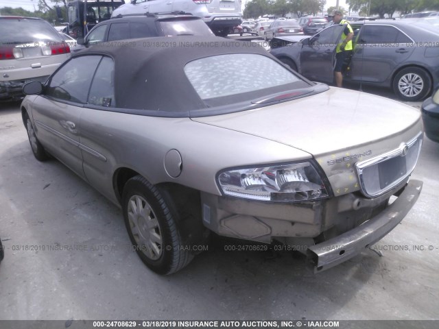 1C3EL45X04N306347 - 2004 CHRYSLER SEBRING LX Champagne photo 3