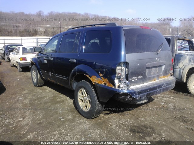 1D4HB58D35F594785 - 2005 DODGE DURANGO LIMITED BLUE photo 3