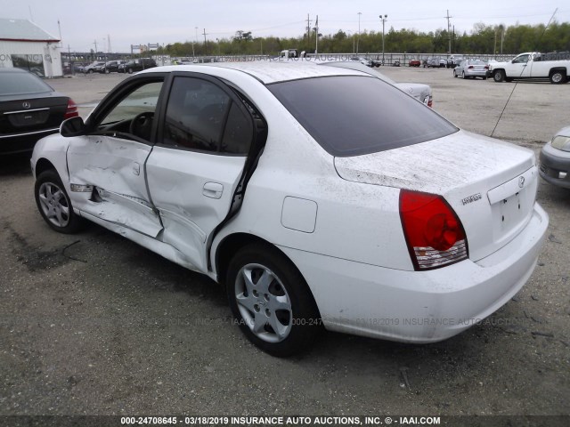 KMHDN46D76U362313 - 2006 HYUNDAI ELANTRA GLS/GT/LIMITED WHITE photo 3