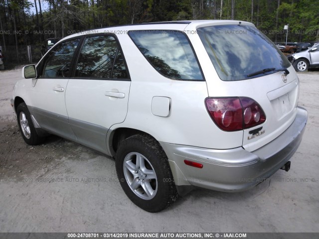 JT6HF10UXY0156995 - 2000 LEXUS RX 300 WHITE photo 3