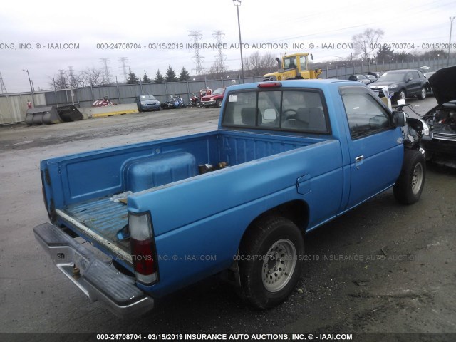 1N6SD11S4TC353814 - 1996 NISSAN TRUCK XE BLUE photo 4