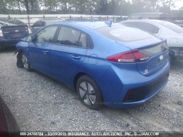 KMHC65LC2HU044872 - 2017 HYUNDAI IONIQ BLUE BLUE photo 3