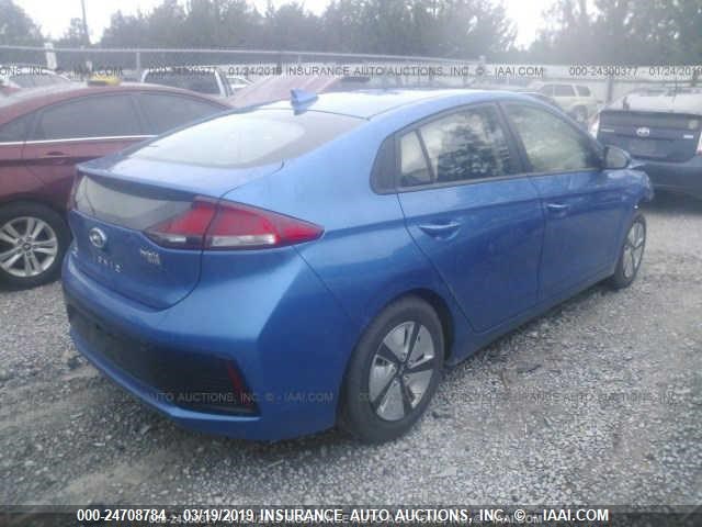 KMHC65LC2HU044872 - 2017 HYUNDAI IONIQ BLUE BLUE photo 4