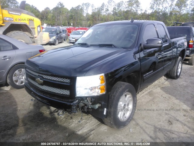 1GCRKSE34BZ370611 - 2011 CHEVROLET SILVERADO K1500 LT BLACK photo 1