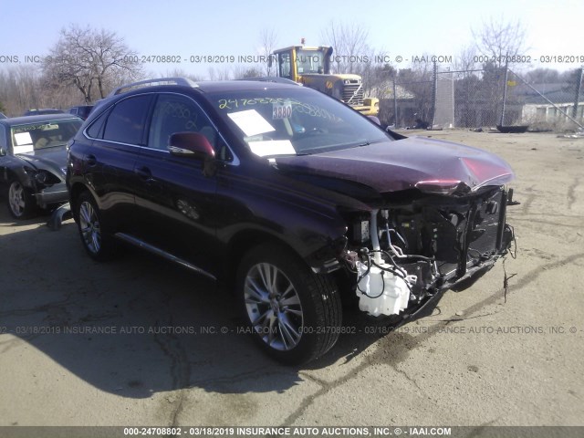 2T2BK1BA3DC161481 - 2013 LEXUS RX 350/BASE/F SPORT BURGUNDY photo 1