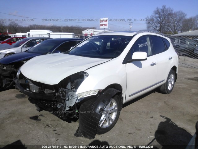 JN8AS5MV5CW384641 - 2012 NISSAN ROGUE S/SV WHITE photo 2