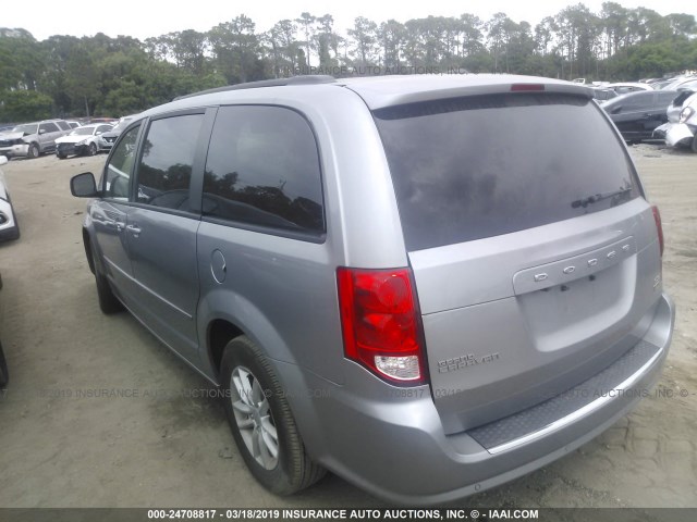 2C4RDGCG5FR718476 - 2015 DODGE GRAND CARAVAN SXT GRAY photo 3