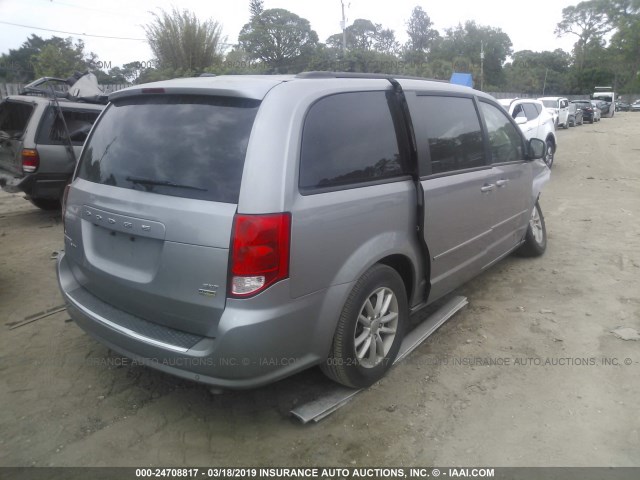 2C4RDGCG5FR718476 - 2015 DODGE GRAND CARAVAN SXT GRAY photo 4