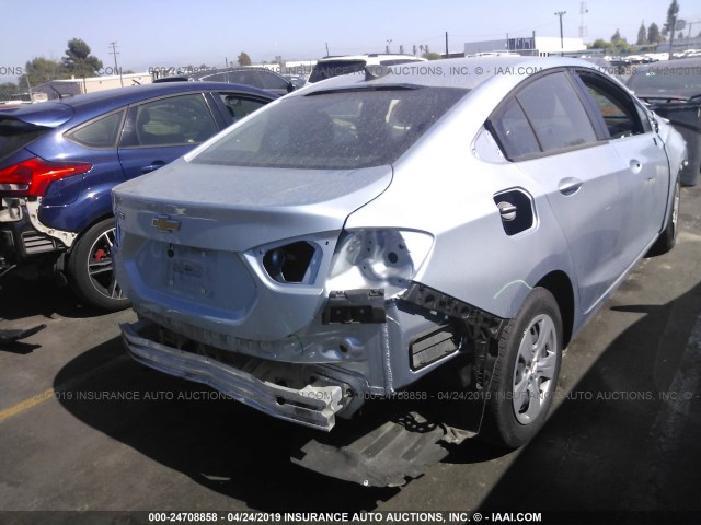 1G1BC5SM9H7253410 - 2017 CHEVROLET CRUZE LS Light Blue photo 4