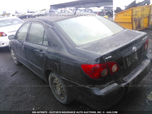 1NXBR32E85Z422411 - 2005 TOYOTA COROLLA CE/LE/S BLACK photo 3