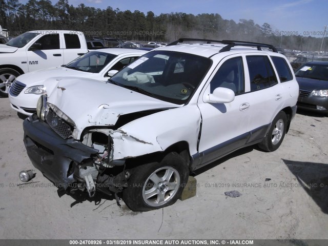 KM8SC73D63U341242 - 2003 HYUNDAI SANTA FE GLS/LX WHITE photo 2