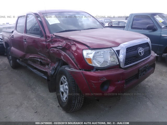 5TFJX4GN5BX003429 - 2011 TOYOTA TACOMA DOUBLE CAB 红色 照片 1