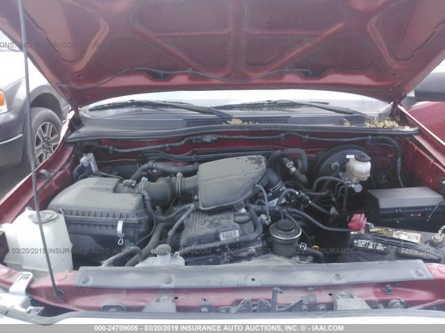 5TFJX4GN5BX003429 - 2011 TOYOTA TACOMA DOUBLE CAB 红色 照片 10