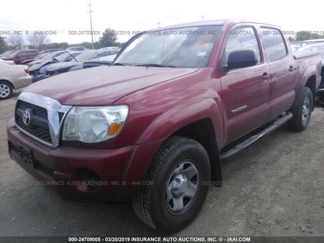 5TFJX4GN5BX003429 - 2011 TOYOTA TACOMA DOUBLE CAB 红色 照片 2
