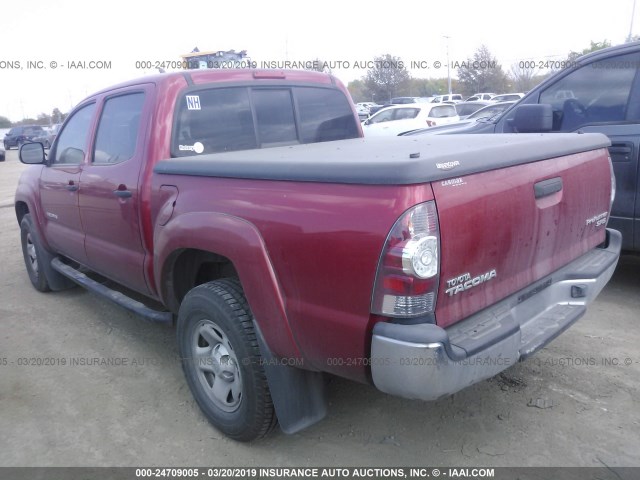 5TFJX4GN5BX003429 - 2011 TOYOTA TACOMA DOUBLE CAB 红色 照片 3