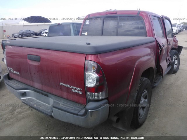5TFJX4GN5BX003429 - 2011 TOYOTA TACOMA DOUBLE CAB 红色 照片 4