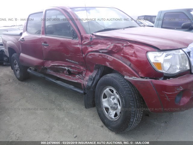 5TFJX4GN5BX003429 - 2011 TOYOTA TACOMA DOUBLE CAB 红色 照片 6