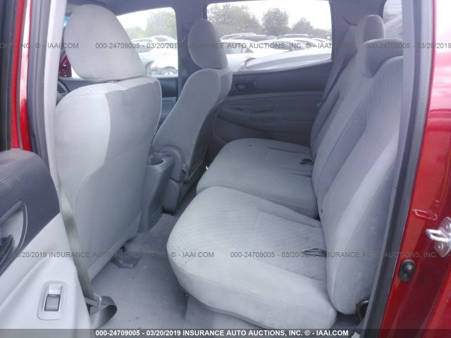 5TFJX4GN5BX003429 - 2011 TOYOTA TACOMA DOUBLE CAB 红色 照片 8