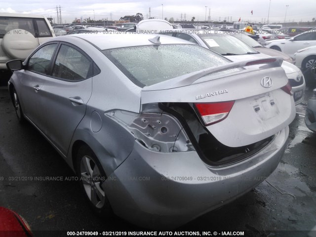 KMHDH4AE0DU753503 - 2013 HYUNDAI ELANTRA GLS/LIMITED SILVER photo 3