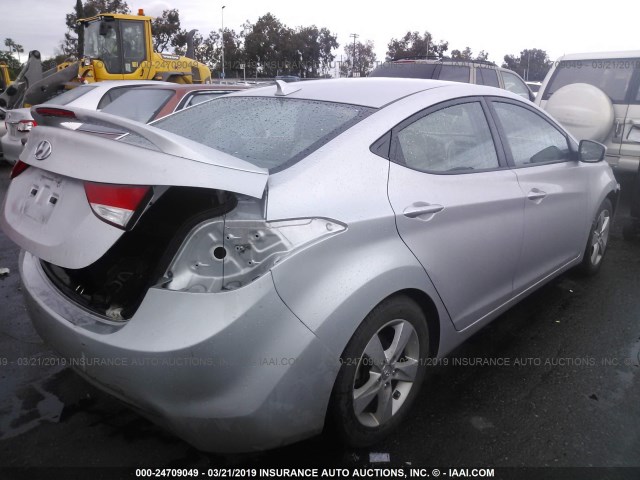 KMHDH4AE0DU753503 - 2013 HYUNDAI ELANTRA GLS/LIMITED SILVER photo 4