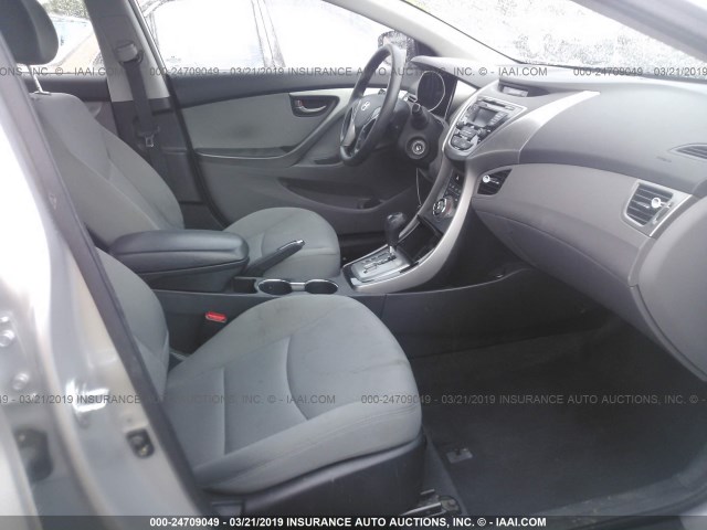 KMHDH4AE0DU753503 - 2013 HYUNDAI ELANTRA GLS/LIMITED SILVER photo 5