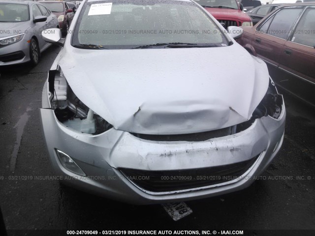 KMHDH4AE0DU753503 - 2013 HYUNDAI ELANTRA GLS/LIMITED SILVER photo 6