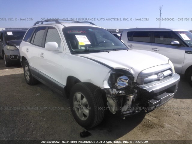 KM8SC13D56U096841 - 2006 HYUNDAI SANTA FE GLS/LIMITED WHITE photo 1