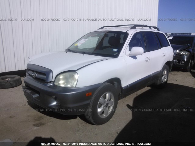 KM8SC13D56U096841 - 2006 HYUNDAI SANTA FE GLS/LIMITED WHITE photo 2