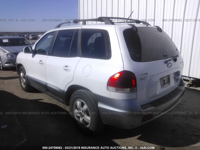 KM8SC13D56U096841 - 2006 HYUNDAI SANTA FE GLS/LIMITED WHITE photo 3