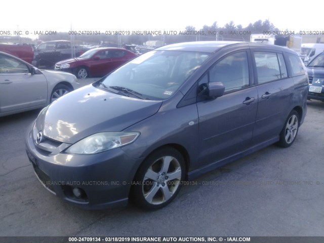 JM1CR29L270147426 - 2007 MAZDA 5 GRAY photo 2